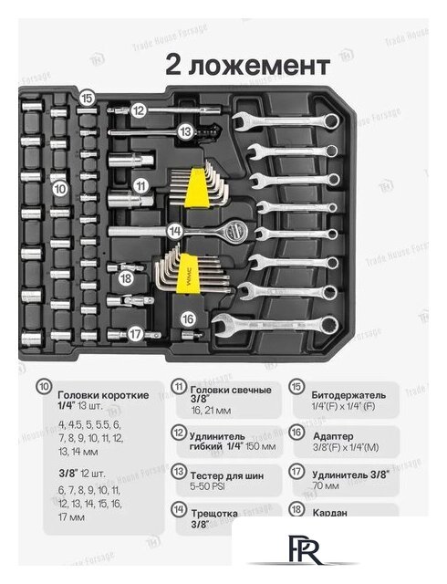 Универсальный набор инструментов WMC Tools 186-3(57357) - Изображение №17 — Интернет-магазин ПроЗаказ