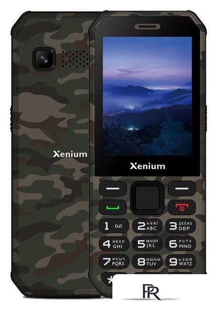 Кнопочный телефон Xenium X300 (зеленый камуфляж) - Изображение №1 — Интернет-магазин ПроЗаказ