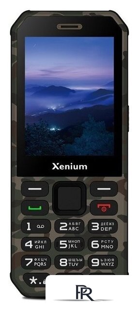 Кнопочный телефон Xenium X300 (зеленый камуфляж) - Изображение №2 — Интернет-магазин ПроЗаказ