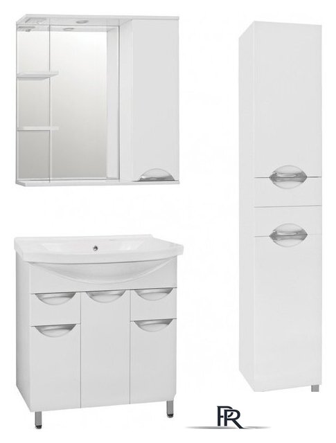  Style Line Шкаф с зеркалом Жасмин 80 (с подсветкой) - Изображение №8 — Интернет-магазин ПроЗаказ