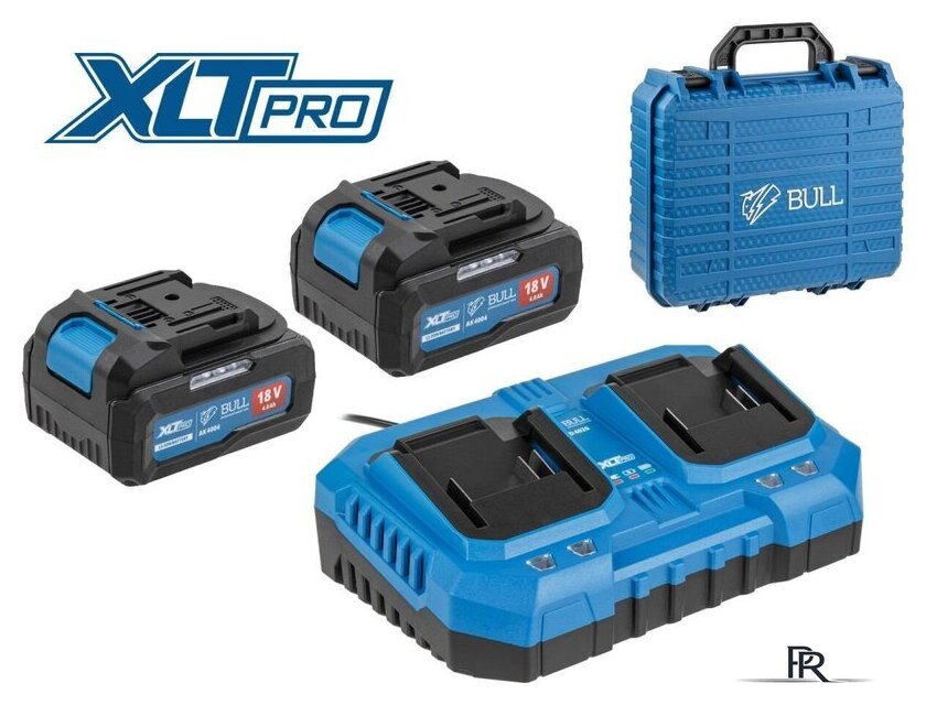 Аккумулятор с зарядным устройством Bull XLTpro 2329062 (18В/2x4 Ah + 18В) - Изображение №1 — Интернет-магазин ПроЗаказ