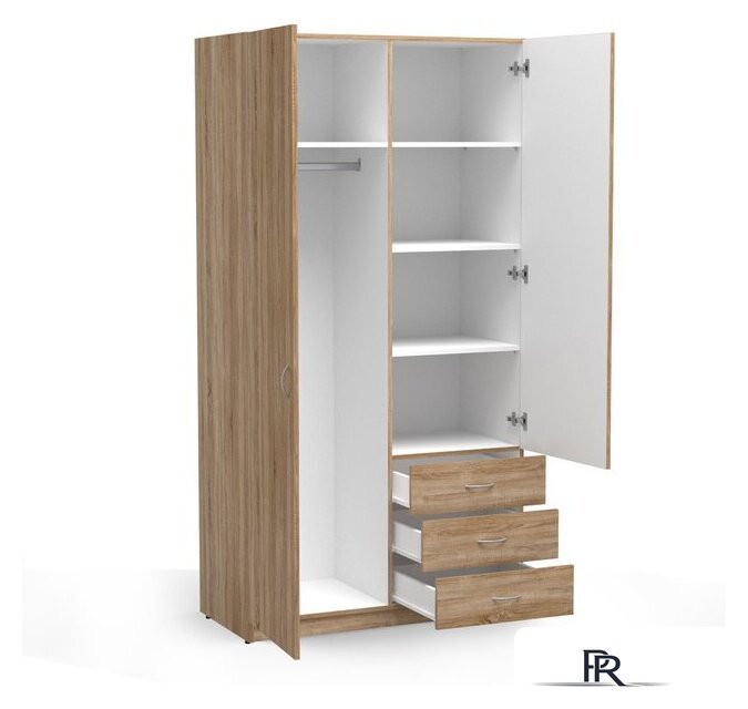 Шкаф распашной Involux Престон 226H111 (сонома/белый) - Изображение №2 — Интернет-магазин ПроЗаказ