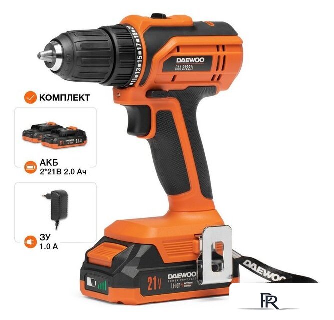 Дрель-шуруповерт Daewoo Power DAA 2122Li Set (с 2-мя АКБ, кейс) - Изображение №1 — Интернет-магазин ПроЗаказ