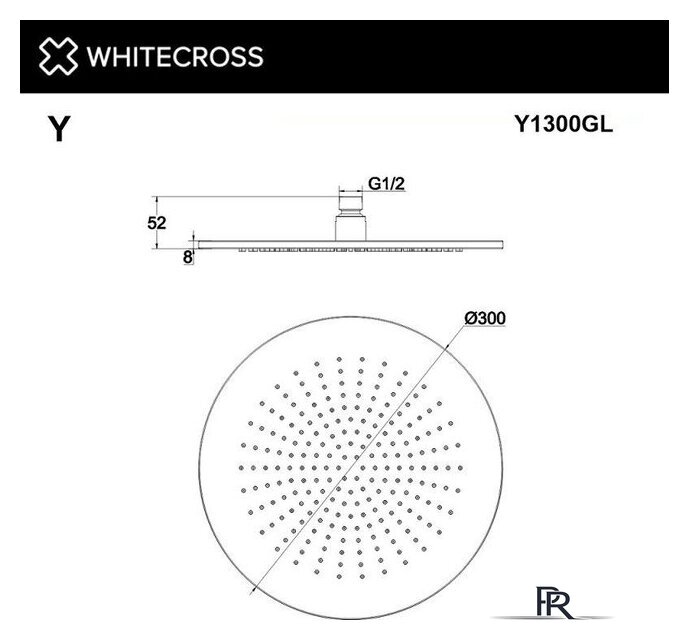 Верхний душ Whitecross Y1300GL (золото) - Изображение №2 — Интернет-магазин ПроЗаказ