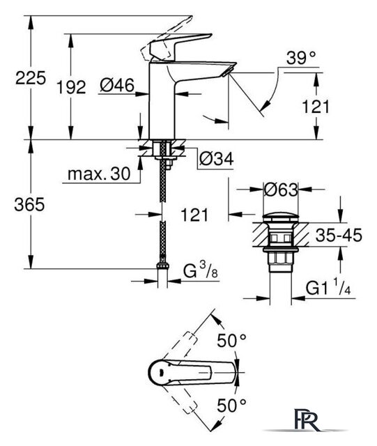Смеситель Grohe Start M 235752432 - Изображение №4 — Интернет-магазин ПроЗаказ