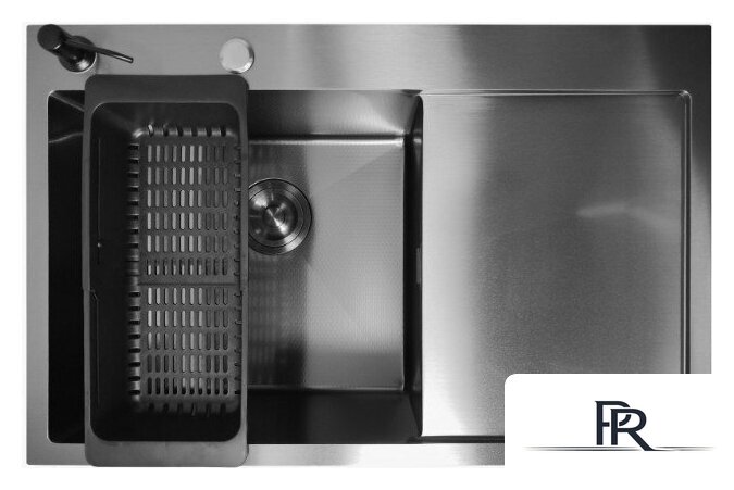 Кухонная мойка Stellar Decor S7850NB-L-D (нано черный) - Изображение №1 — Интернет-магазин ПроЗаказ