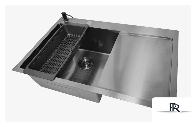 Кухонная мойка Stellar Decor S7850NB-L-D (нано черный) - Изображение №4 — Интернет-магазин ПроЗаказ
