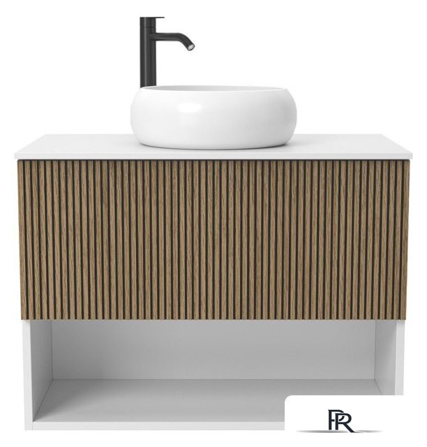  ЗОВ Тумба под умывальник Кито-2 2K80LW0MRMC-LDSPW (белый/тростник) - Изображение №3 — Интернет-магазин ПроЗаказ