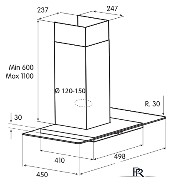 Кухонная вытяжка Jetair Molly P 60 INX PRF0004043A - Изображение №2 — Интернет-магазин ПроЗаказ