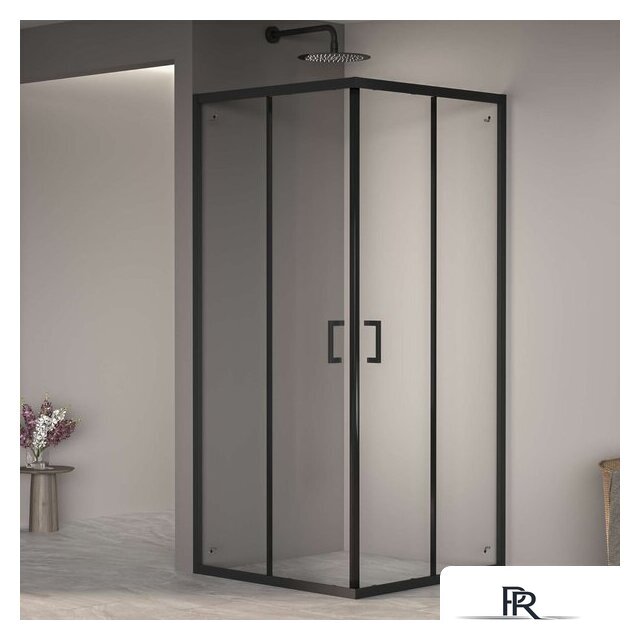 Душевой уголок RGW PA-030B 3508103077-14 70x70 (черный/прозрачное стекло) - Изображение №1 — Интернет-магазин ПроЗаказ