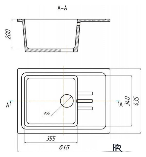 Кухонная мойка Saniteco Rosa (серый) - Изображение №10 — Интернет-магазин ПроЗаказ