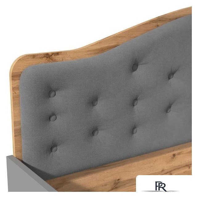 Кровать-тахта Modula Карпин INV01KM-2S-2056/987/1116(06) (серый/дуб натюрель/серый ткань) - Изображение №4 — Интернет-магазин ПроЗаказ