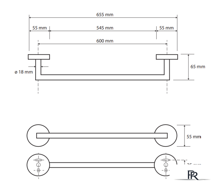 Держатель для полотенца Bemeta Dark 104204040 - Изображение №2 — Интернет-магазин ПроЗаказ