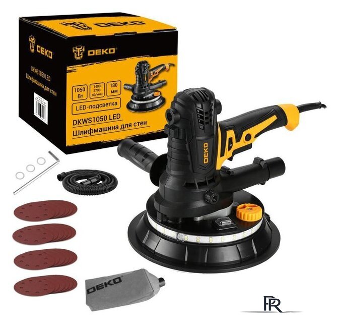Эксцентриковая шлифмашина Deko DKWS1050 LED 083-1036 - Изображение №1 — Интернет-магазин ПроЗаказ