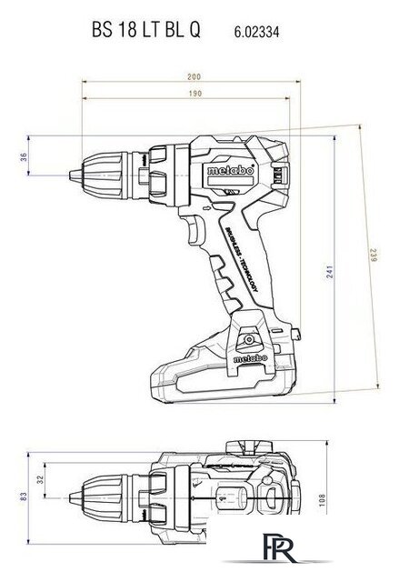 Дрель-шуруповерт Metabo BS 18 LT BL Q 602334800 (с 2-мя АКБ, кейс) - Изображение №3 — Интернет-магазин ПроЗаказ