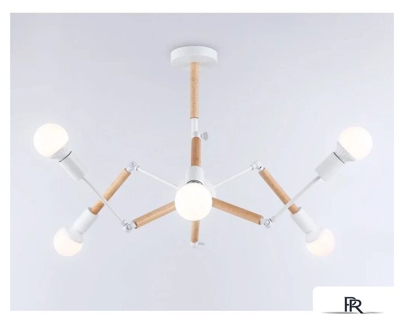 Подвесная люстра Ambrella light Traditional TR80485/6 WH/LW (белый/светлое дерево) - Изображение №2 — Интернет-магазин ПроЗаказ