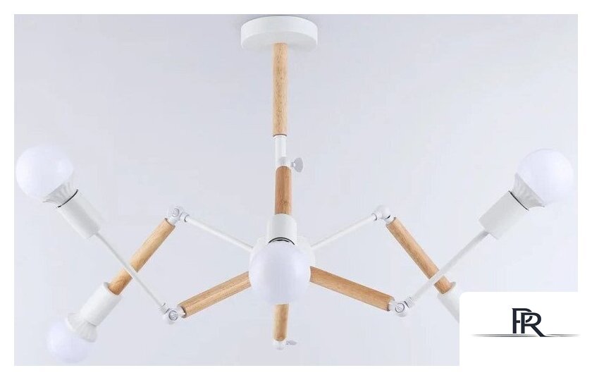 Подвесная люстра Ambrella light Traditional TR80485/6 WH/LW (белый/светлое дерево) - Изображение №1 — Интернет-магазин ПроЗаказ