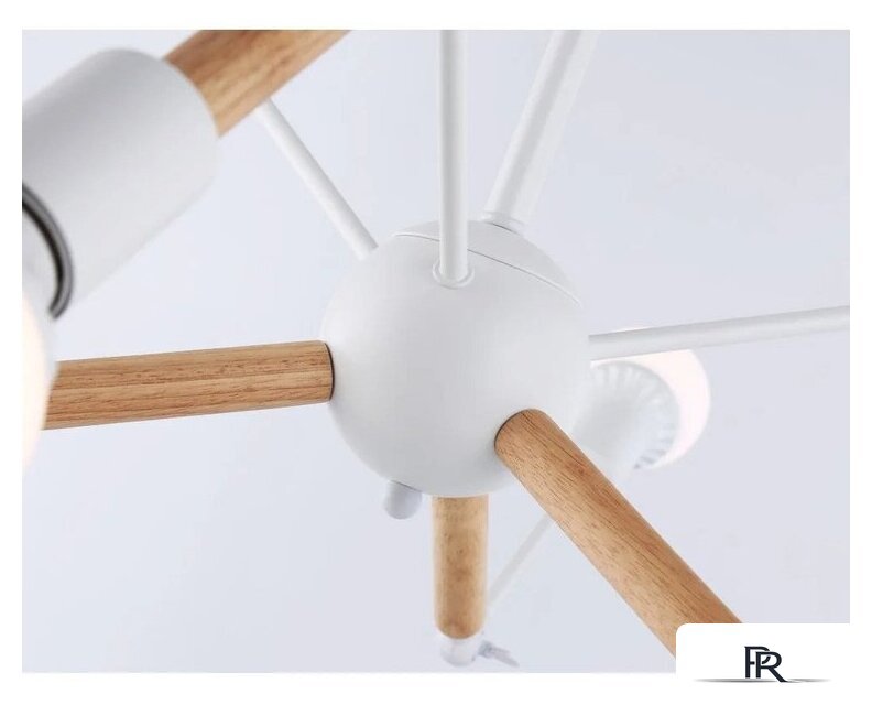 Подвесная люстра Ambrella light Traditional TR80485/6 WH/LW (белый/светлое дерево) - Изображение №5 — Интернет-магазин ПроЗаказ