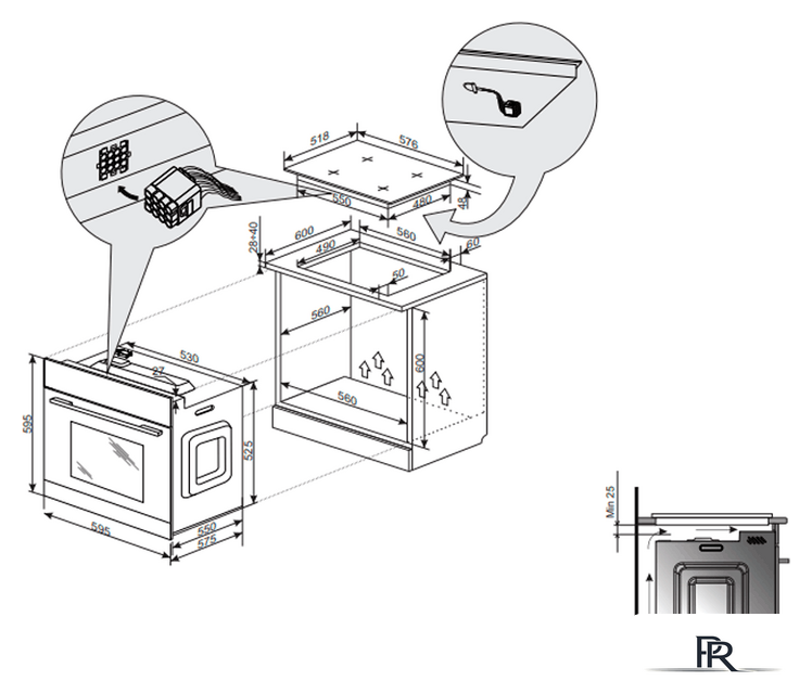 Электрический духовой шкаф Hansa BOEI681621 - Изображение №2 — Интернет-магазин ПроЗаказ