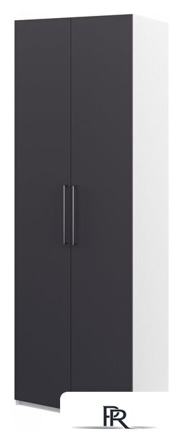 Шкаф распашной Неман мебель Отис МН-039-06 П2 (белый/графит) - Изображение №1 — Интернет-магазин ПроЗаказ