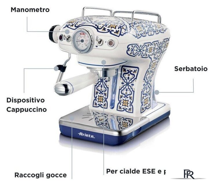 Рожковая кофеварка Ariete Capri 1389/1C - Изображение №8 — Интернет-магазин ПроЗаказ