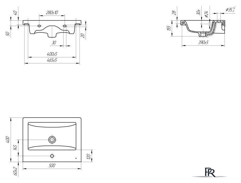 Умывальник Cersanit Como 50 S-UM-COM50/1-w + 63039 - Изображение №4 — Интернет-магазин ПроЗаказ