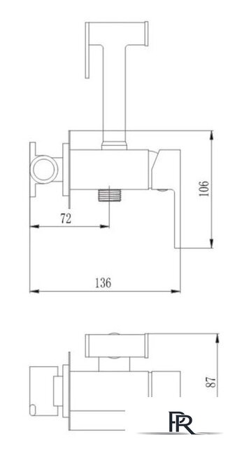 Гигиенический душ Haiba HB5511-7 (черный) - Изображение №2 — Интернет-магазин ПроЗаказ