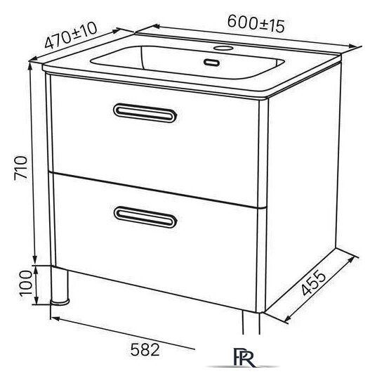  IDDIS Тумба под умывальник Brick 60 BRI60WFi95 - Изображение №7 — Интернет-магазин ПроЗаказ