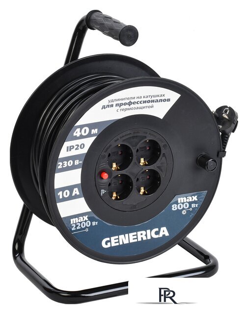 Удлинитель на катушке Generica УК40 WKP10-10-04-40-G (40 м, черный) - Изображение №1 — Интернет-магазин ПроЗаказ