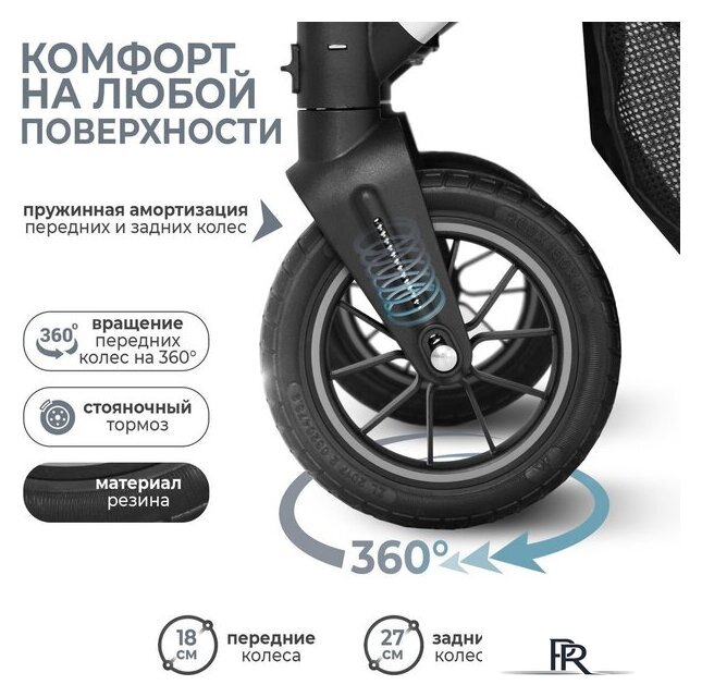 Универсальная коляска Sweet Baby Optima 2в1 (черный) - Изображение №10 — Интернет-магазин ПроЗаказ