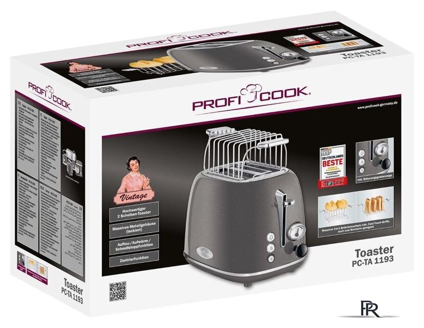 Тостер ProfiCook Vintage PC-TA 1193 (антрацит) - Изображение №9 — Интернет-магазин ПроЗаказ