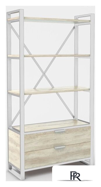 Стеллаж Hype Mebel Стандарт Люкс 80x200 (белый/древесина белая) - Изображение №1 — Интернет-магазин ПроЗаказ
