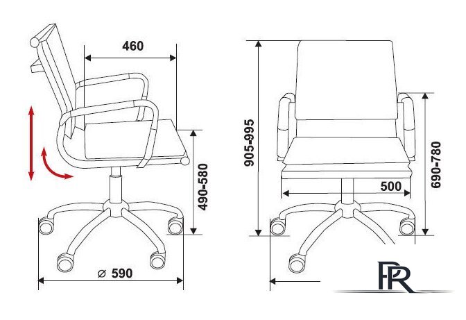 Офисное кресло Бюрократ CH-993-Low/Ivory - Изображение №4 — Интернет-магазин ПроЗаказ