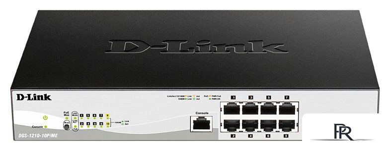 Управляемый коммутатор 2-го уровня D-Link DGS-1210-10P/ME/B1A - Изображение №1 — Интернет-магазин ПроЗаказ