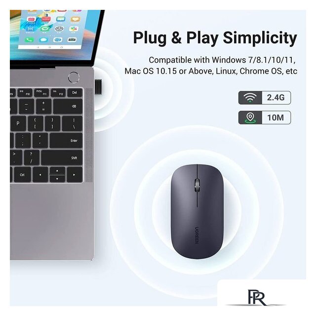 Мышь Ugreen MU001 (серый) - Изображение №5 — Интернет-магазин ПроЗаказ