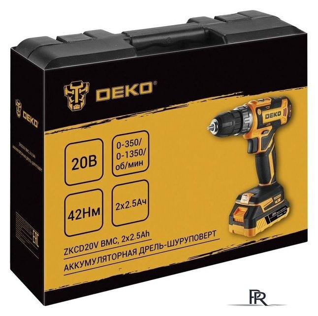 Дрель-шуруповерт Deko DKCD20-Li 085-1123 (с 2-мя АКБ, кейс) - Изображение №4 — Интернет-магазин ПроЗаказ
