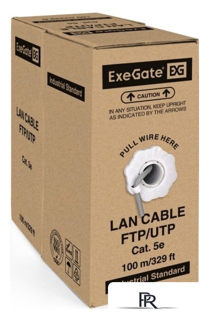Кабель ExeGate FUTP4-C5e-CCA-S24-IN-PVC-GY-100 FTP - Изображение №2 — Интернет-магазин ПроЗаказ