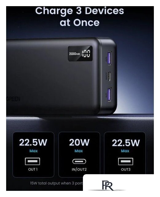 Внешний аккумулятор Ugreen PB312 20000mAh (черный) - Изображение №8 — Интернет-магазин ПроЗаказ