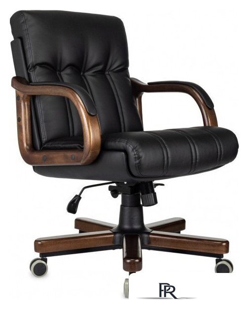 Офисное кресло Бюрократ T-9932W-LOW-Eco (черный, экокожа) - Изображение №1 — Интернет-магазин ПроЗаказ