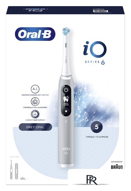 Электрическая зубная щетка Oral-B iO 6 (серый опал) - Изображение №4 — Интернет-магазин ПроЗаказ