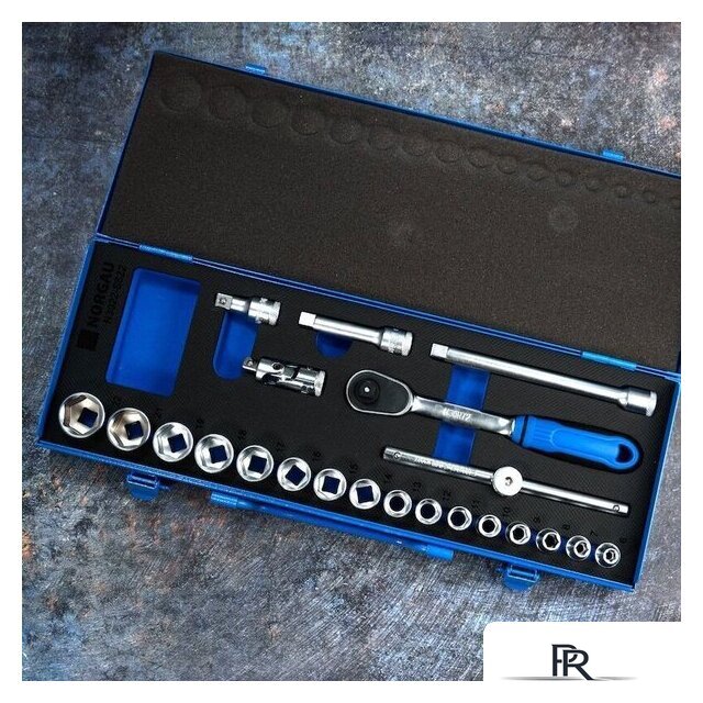 Набор трещотка с головками Norgau N3022-S622 063693022 (22 предмета) - Изображение №6 — Интернет-магазин ПроЗаказ