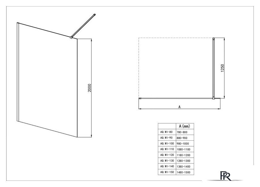 Душевая стенка Aquatek Walk 120x200 AQ.WI.120.3CH - Изображение №6 — Интернет-магазин ПроЗаказ