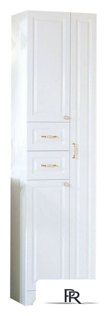  Бриклаер Шкаф-пенал Анна 52 (белый глянец) - Изображение №1 — Интернет-магазин ПроЗаказ