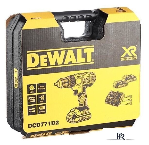 Дрель-шуруповерт DeWalt DCD771D2 (с 2-мя АКБ 2 Ah) - Изображение №3 — Интернет-магазин ПроЗаказ