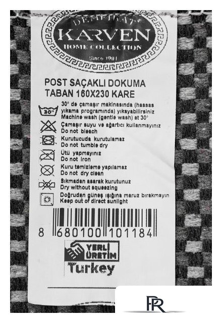 Ковер для жилой комнаты Karven Post Dokuma Sacakli 160x230 KV 035 (Antrasit/антрацит) - Изображение №10 — Интернет-магазин ПроЗаказ