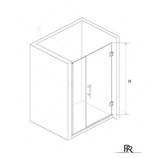 Душевая дверь RGW HO-012 350601200-11 100 (хром/прозрачное стекло) - Изображение №3 — Интернет-магазин ПроЗаказ
