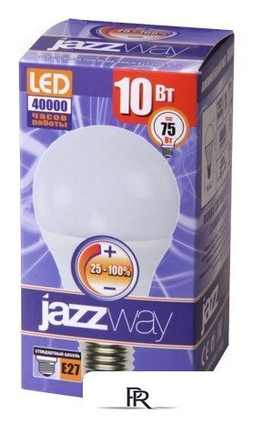 Светодиодная лампочка JAZZway PLED-DIM A60 E27 10 Вт 3000 К (диммируемая) [A60 10w 3000K] - Изображение №2 — Интернет-магазин ПроЗаказ