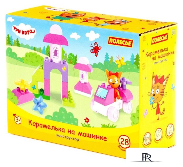 Конструктор Полесье Макси. Три кота. Карамелька на машинке 31277 (28эл) - Изображение №1 — Интернет-магазин ПроЗаказ