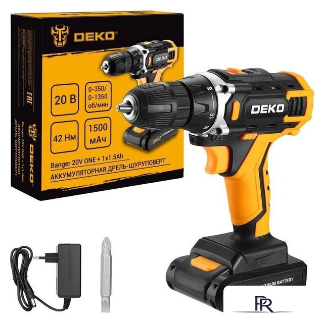 Дрель-шуруповерт Deko Banger 20V ONE + 083-1042 (с 1-им АКБ) - Изображение №2 — Интернет-магазин ПроЗаказ