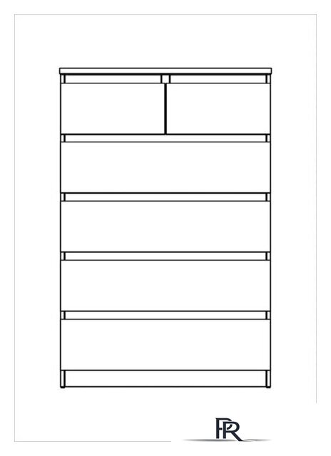 Комод Mio Tesoro Мальта 6 ящиков 80x121 2.05.02.100.1 (белый) - Изображение №4 — Интернет-магазин ПроЗаказ